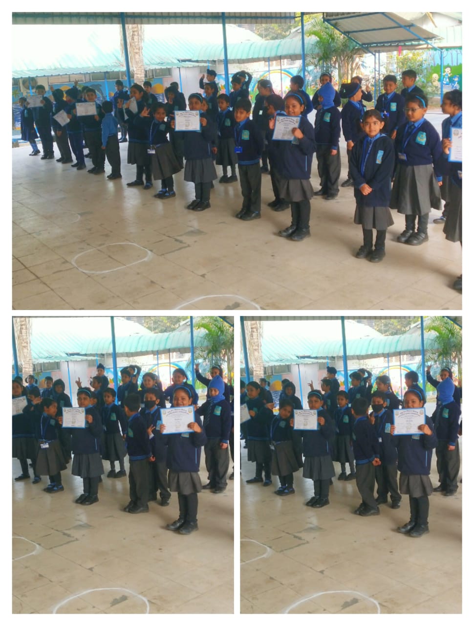 Certificate distribution for Story telling competition held on 15th November 2022