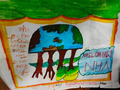 Class 5 A-English Activity on Van-Mahotsav as a part of Project