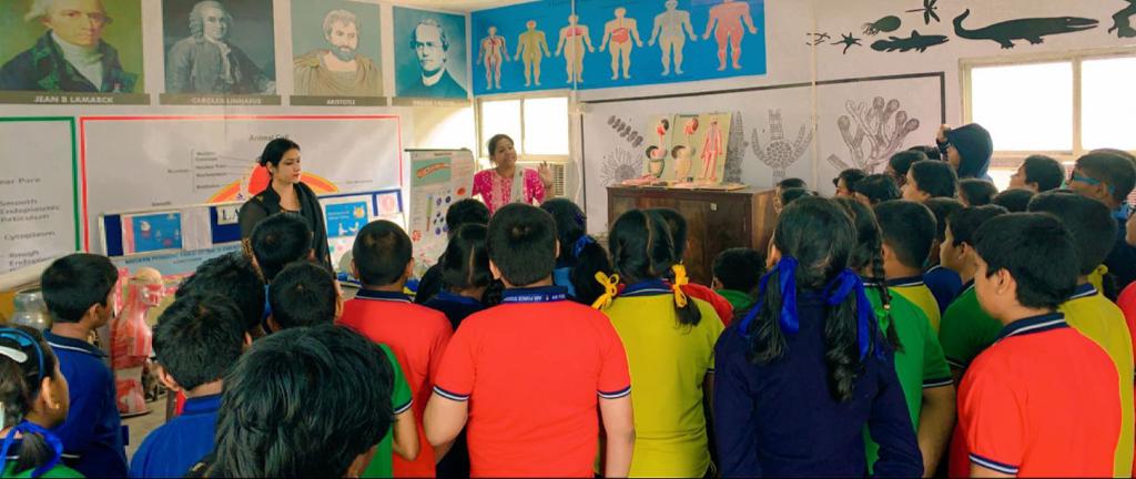 Class 5 A & 5 B Demonstration of Respiratory system