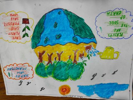 this painting is drawn by my student who is in 5th class tell me how is it​  - Brainly.in