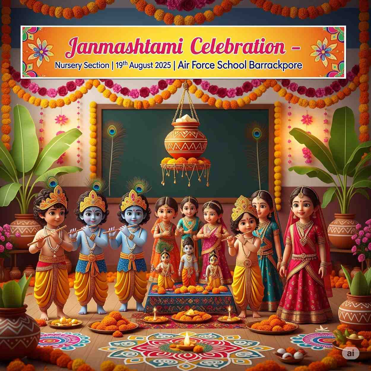 Janmashtmi celebration Nursery Section 